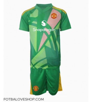 Manchester United Brankářské Dětské Alternativní Dres 2024-25 Krátký Rukáv (+ trenýrky)